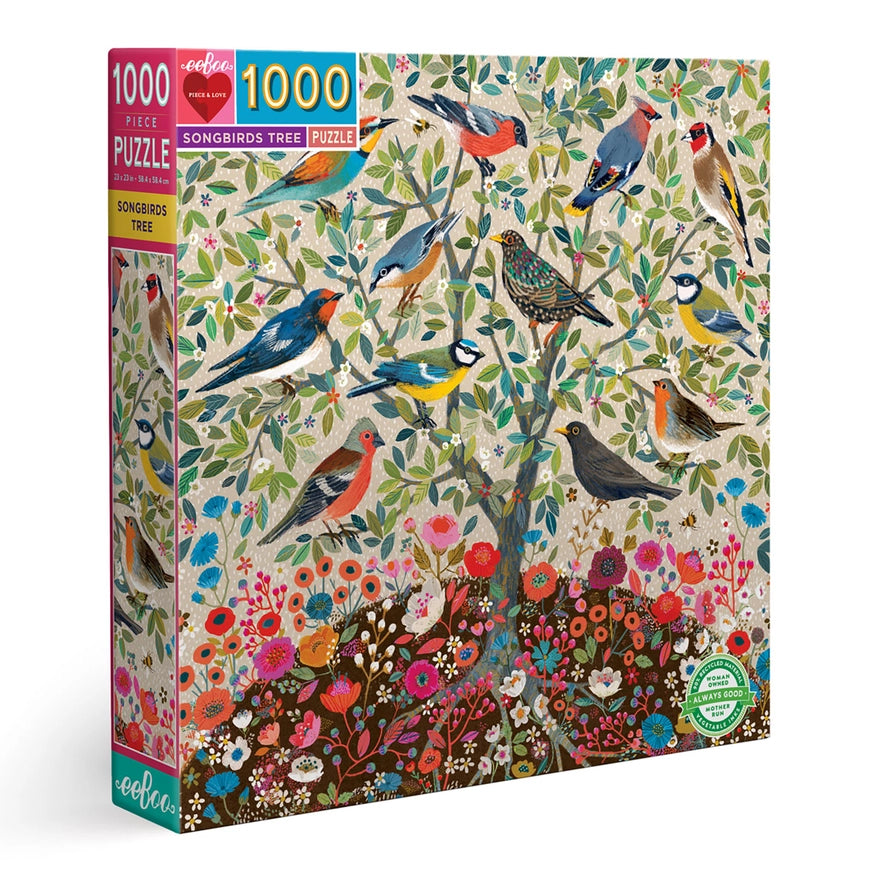 Songbirds Tree 1,000 Piece Square Puzzle