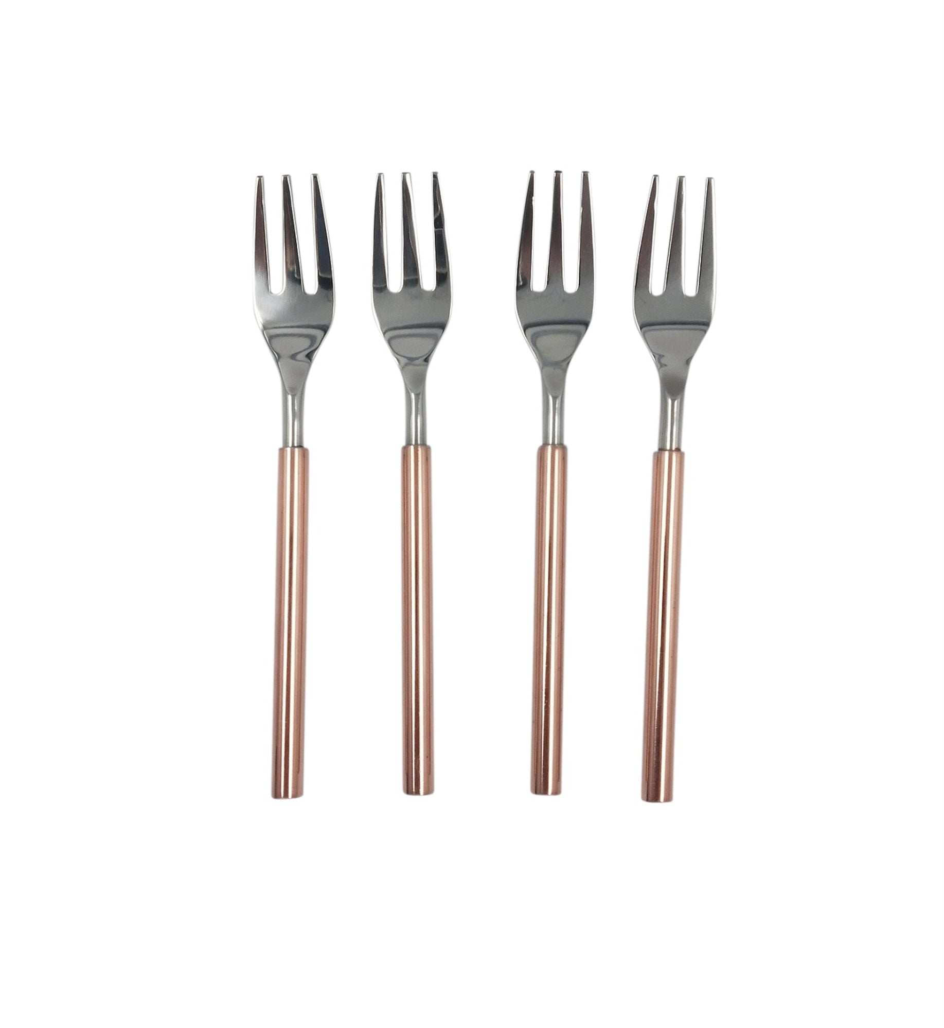 Copper & Silver Fork Set