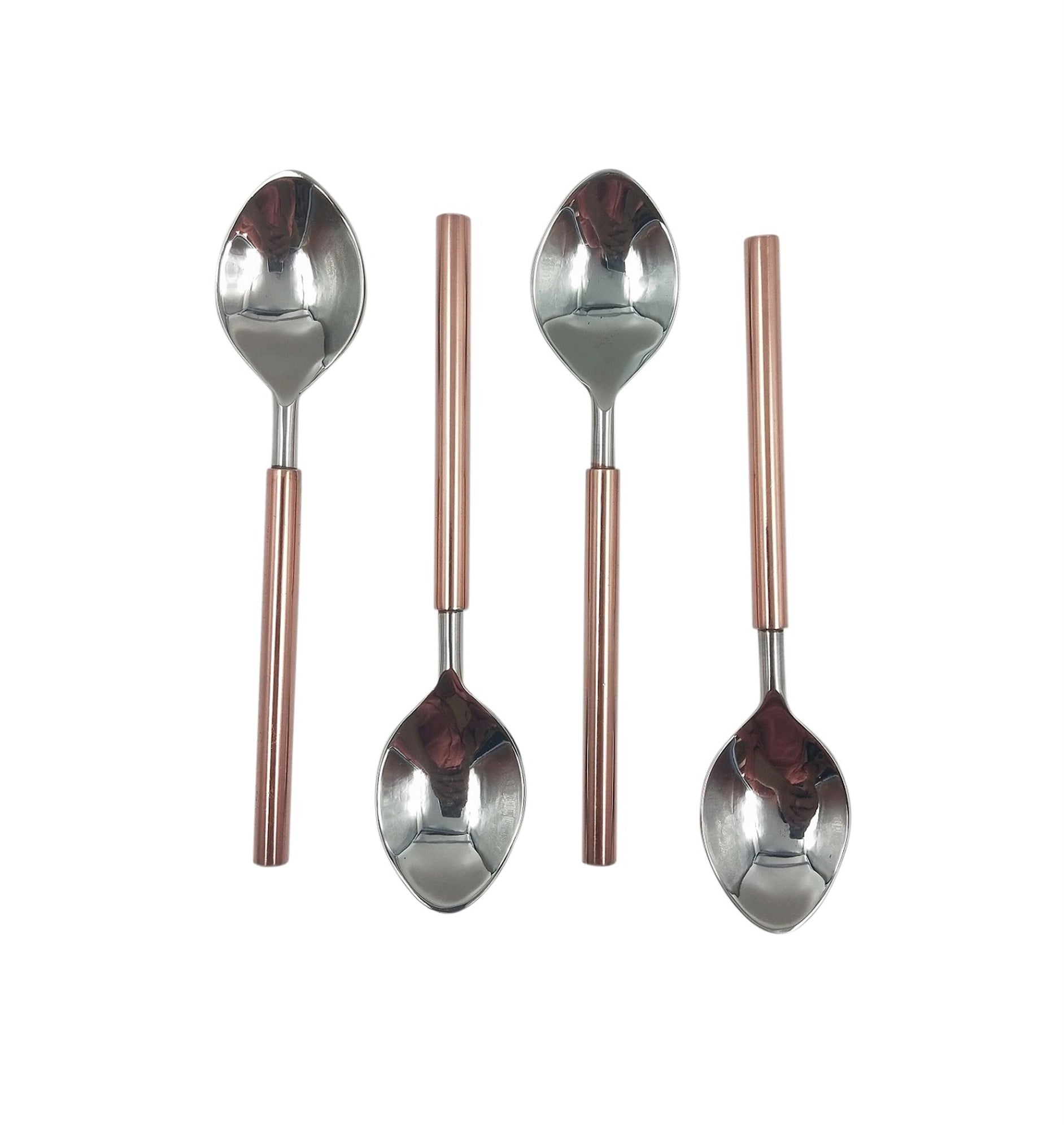 Copper & Silver Spoon Set