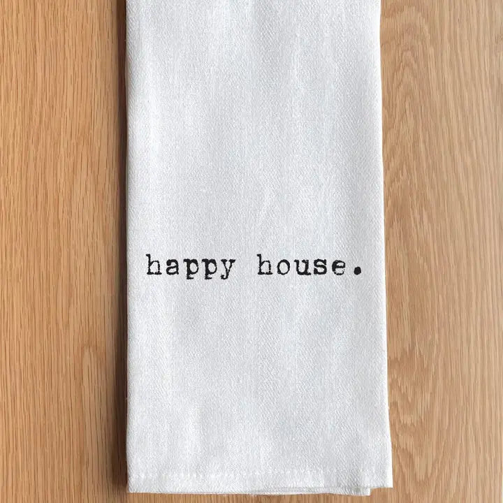 Happy House Tea Towel