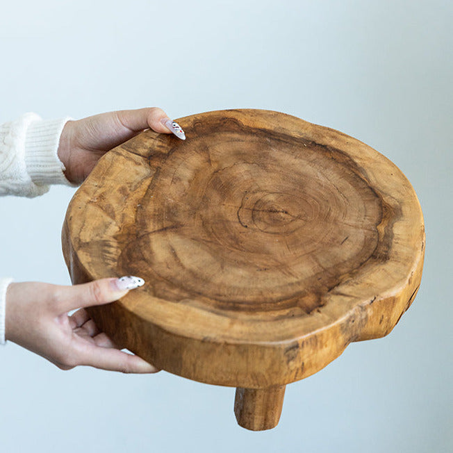 Teak Root Footed Tray