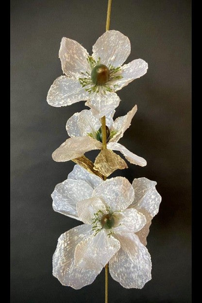 Triple Linen Flower Stem