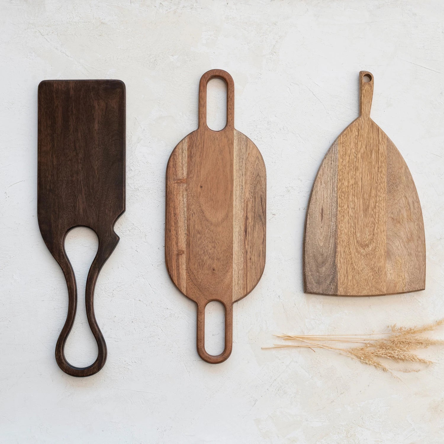 Natural Mango Wood Cheese Board with Handle