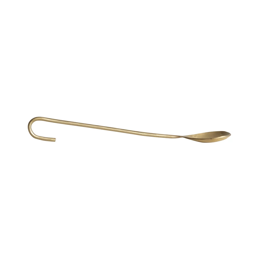 Brass Hooked Jar Spoon