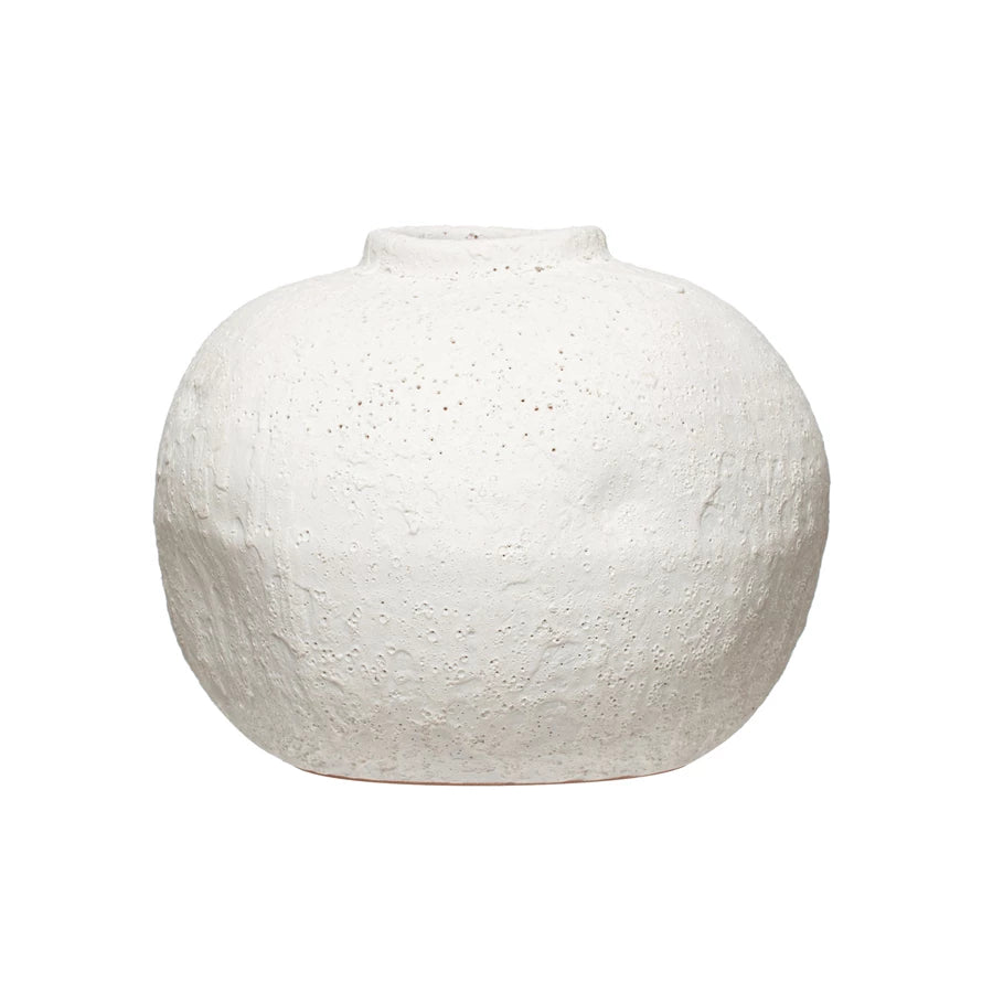 Matte White Volcano Vase