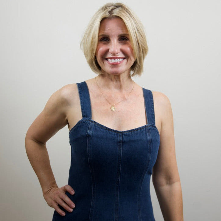 Sweetheart Denim Midi Dress