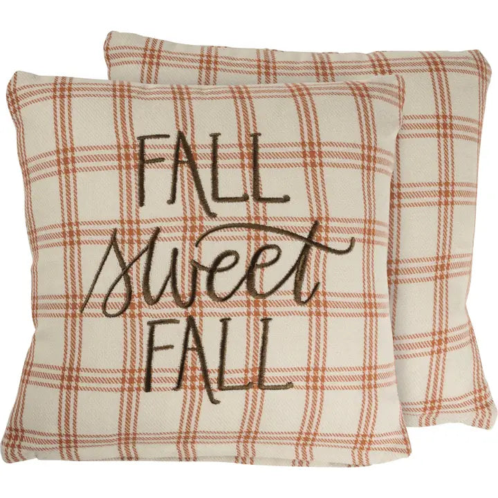 Fall Sweet Fall Embroidered Pillow