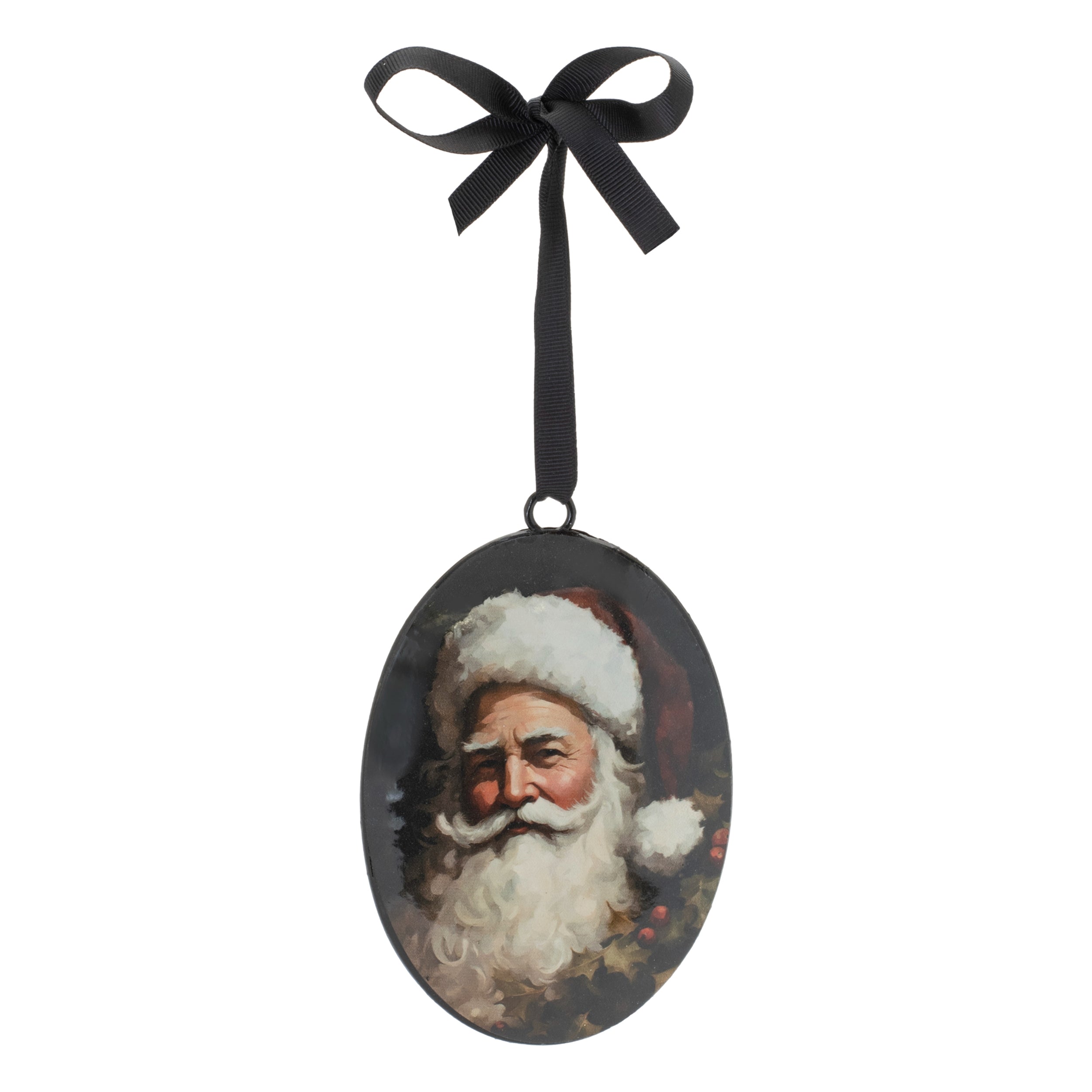 6.5" Iron Santa Disc Ornament