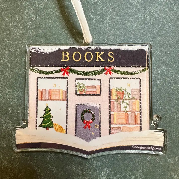 Bookstore Christmas Ornament