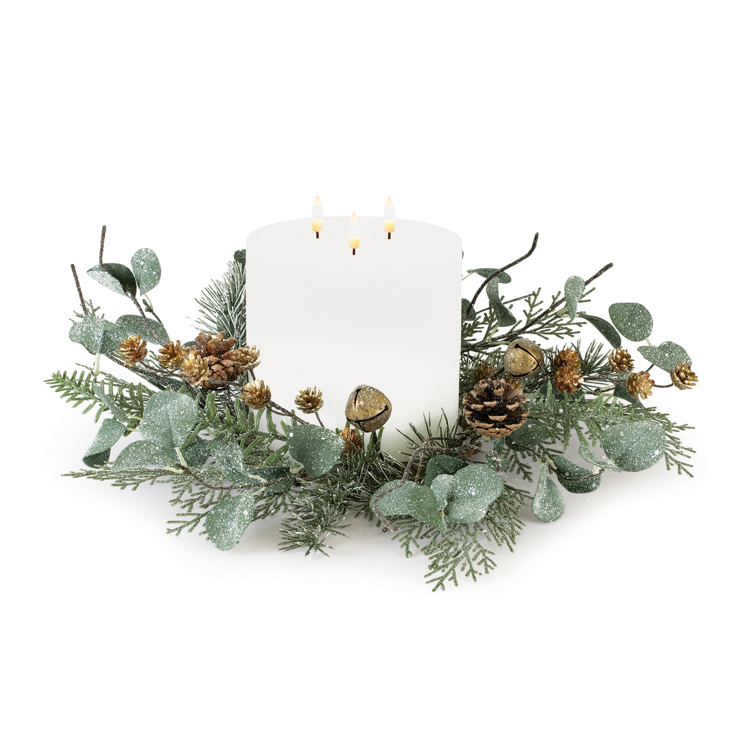 18" Pine & Eucalyptus Candle Ring