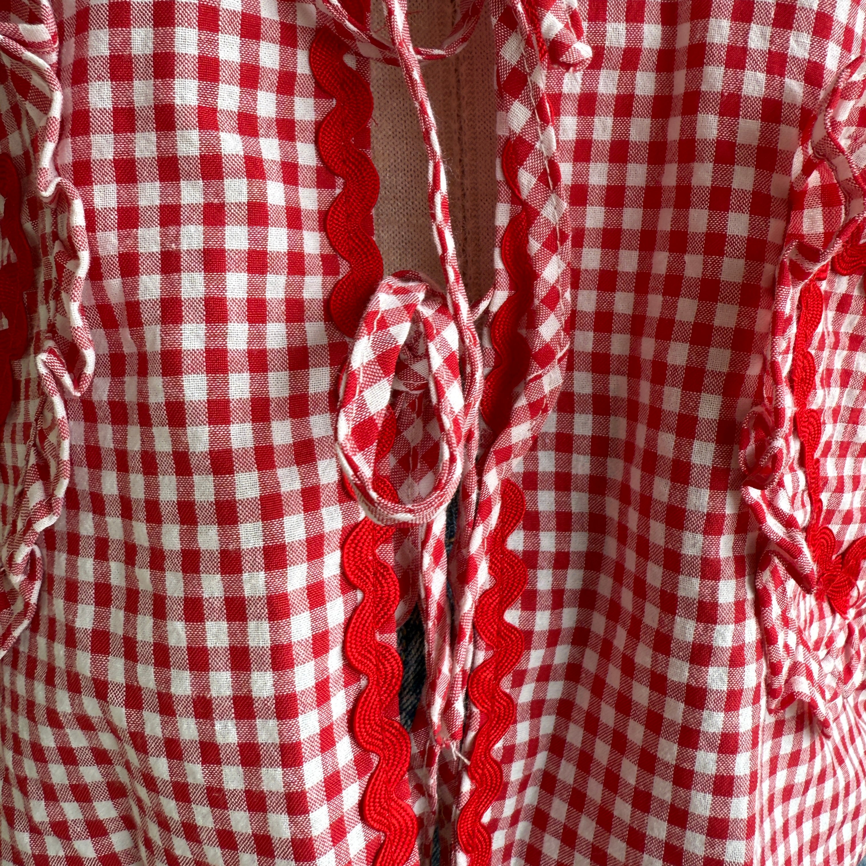 Pink Heart Front Tie Sleeve Top