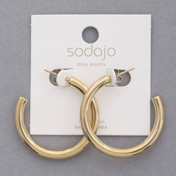 Solid Open Hoop Earrings