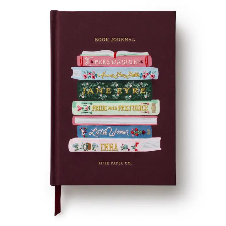 Book Club Embroidered Book Journal