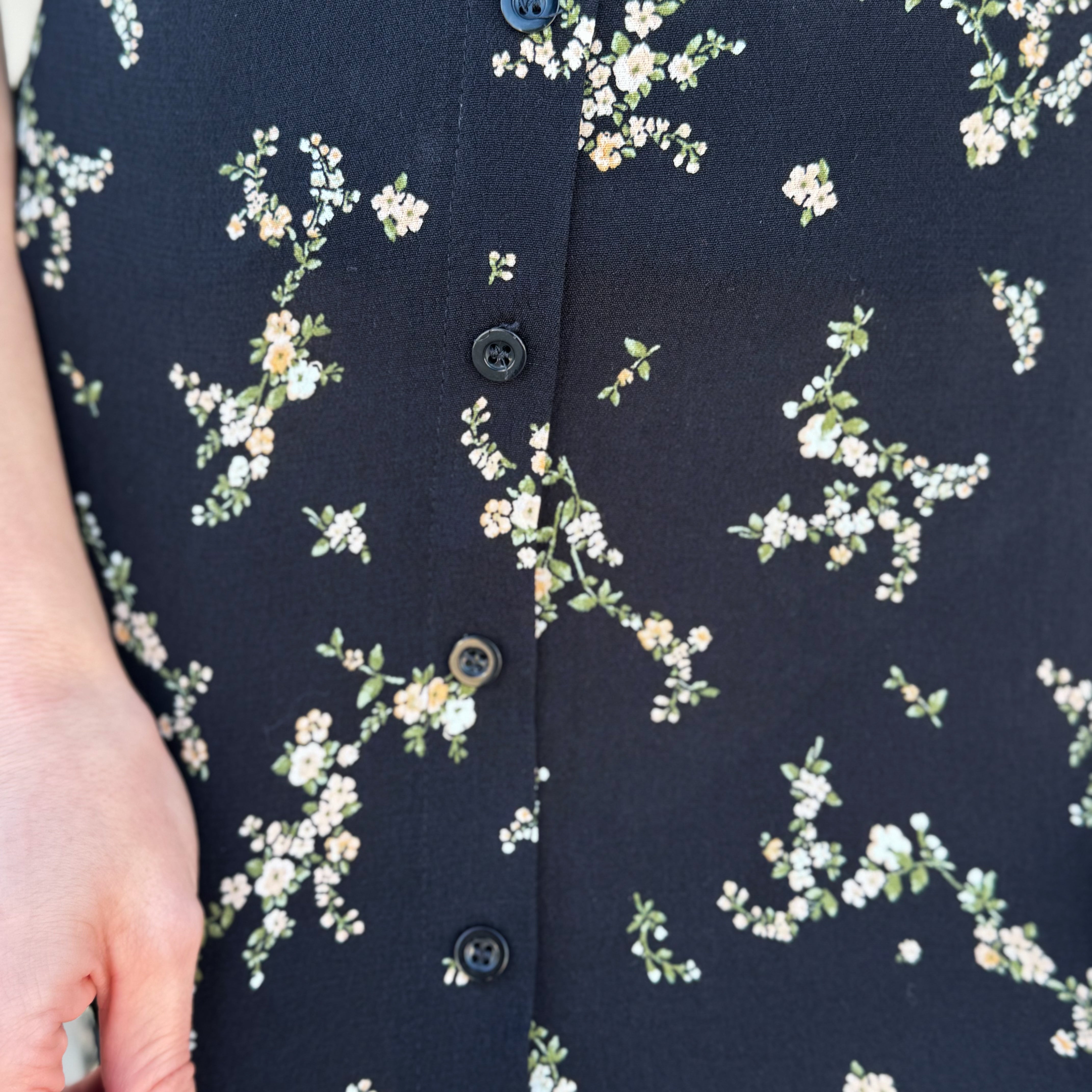 Black Floral Maxi Skirt