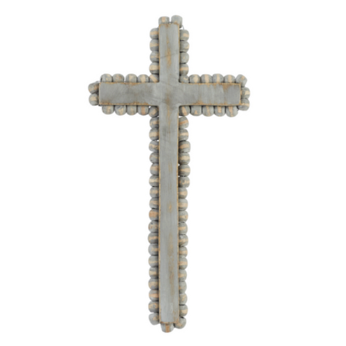 Beaded Wood Cross