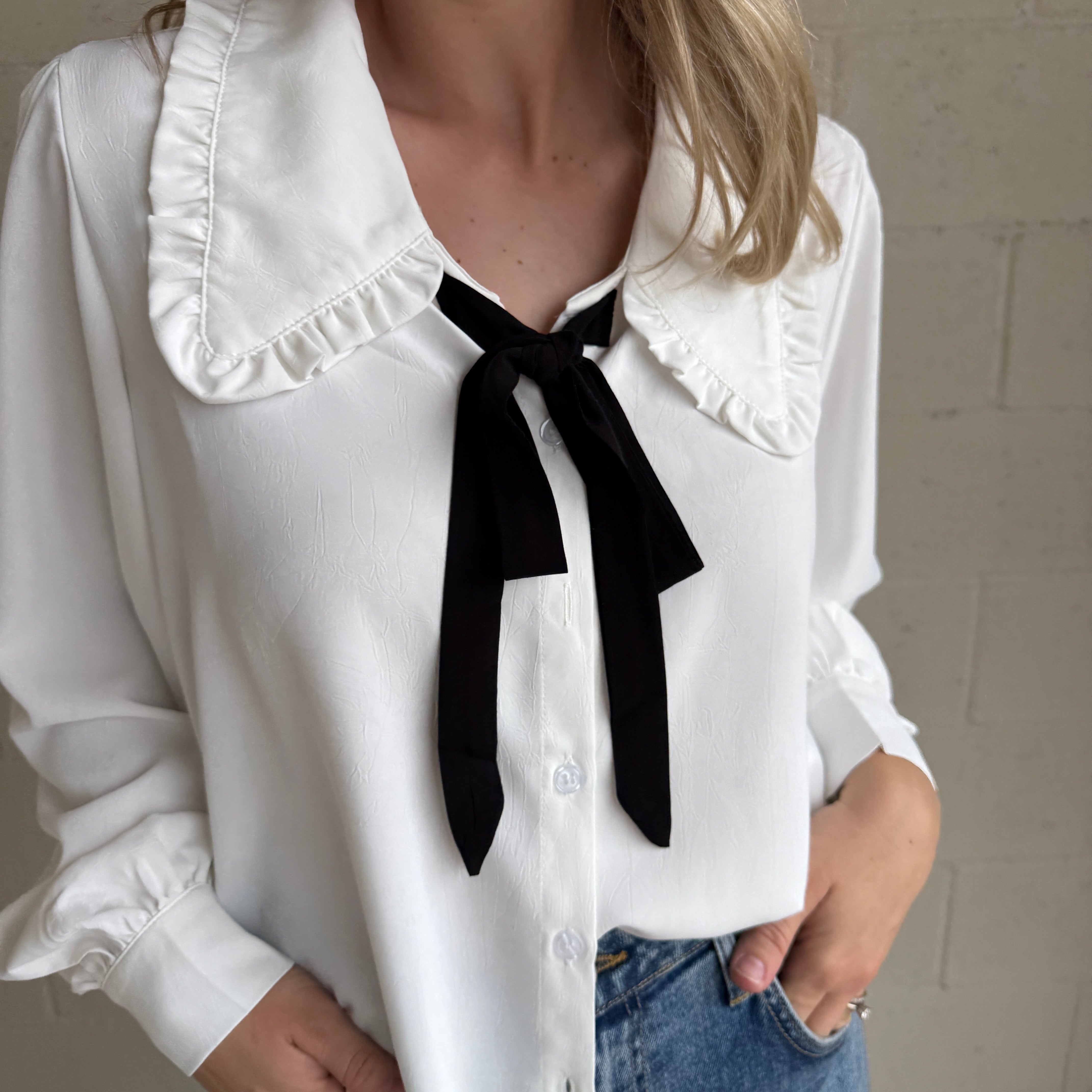 Peter Pan Contrast Blouse