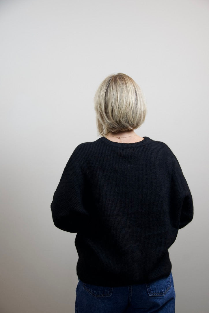 Black Knit Cardigan