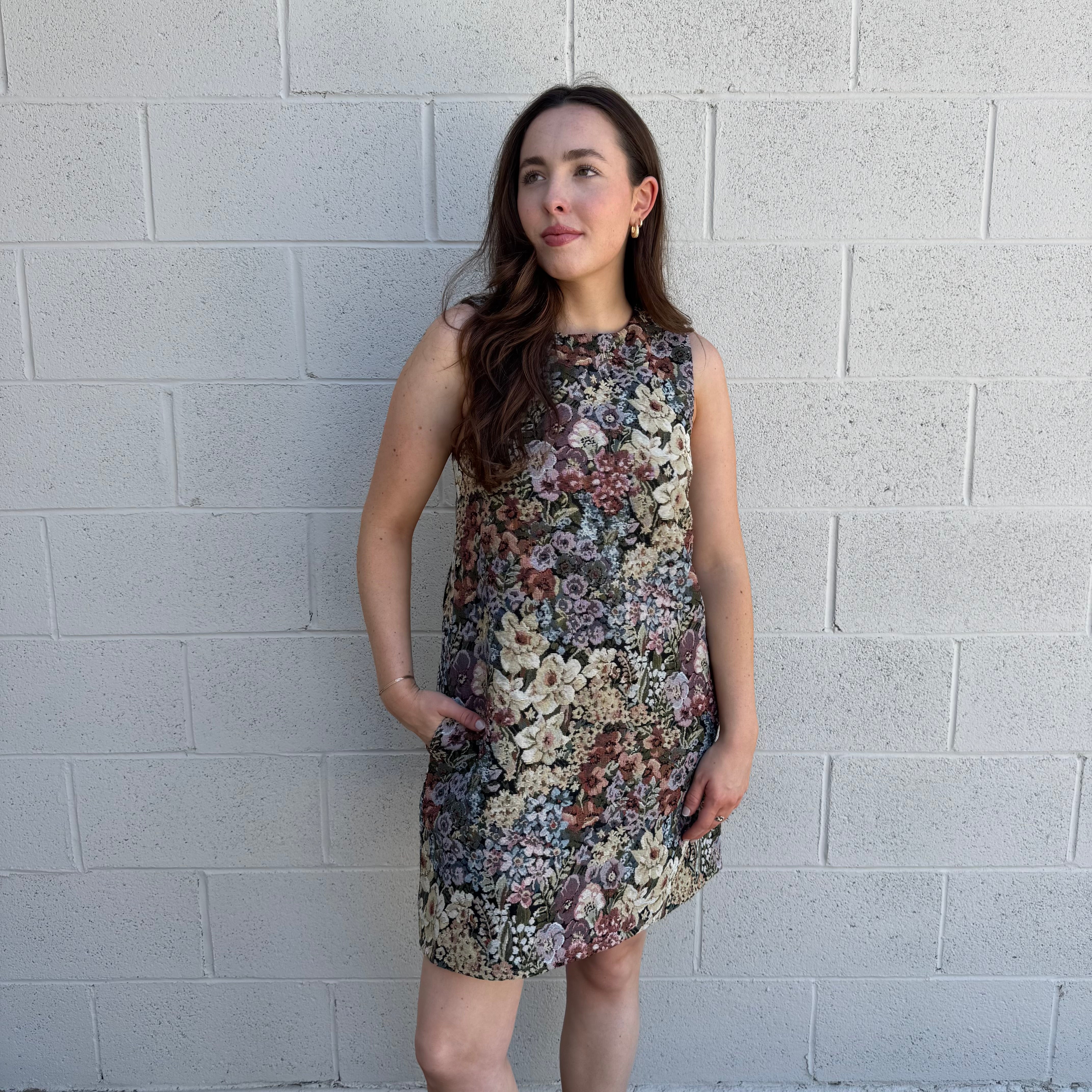 Sleeveless Floral Dress