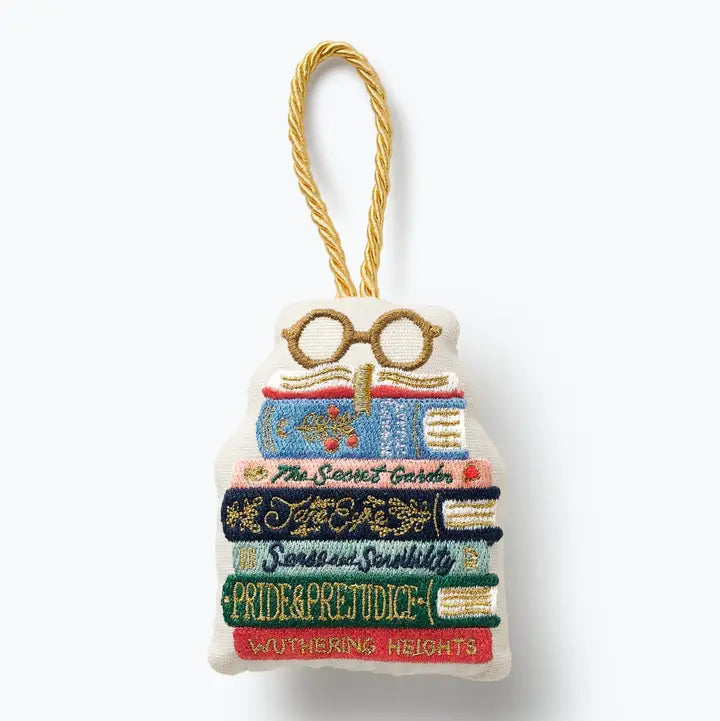 Book Club Embroidered Ornament