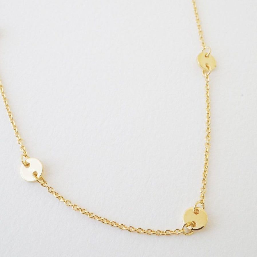 Milky Way Disc Chain Necklace | Gold