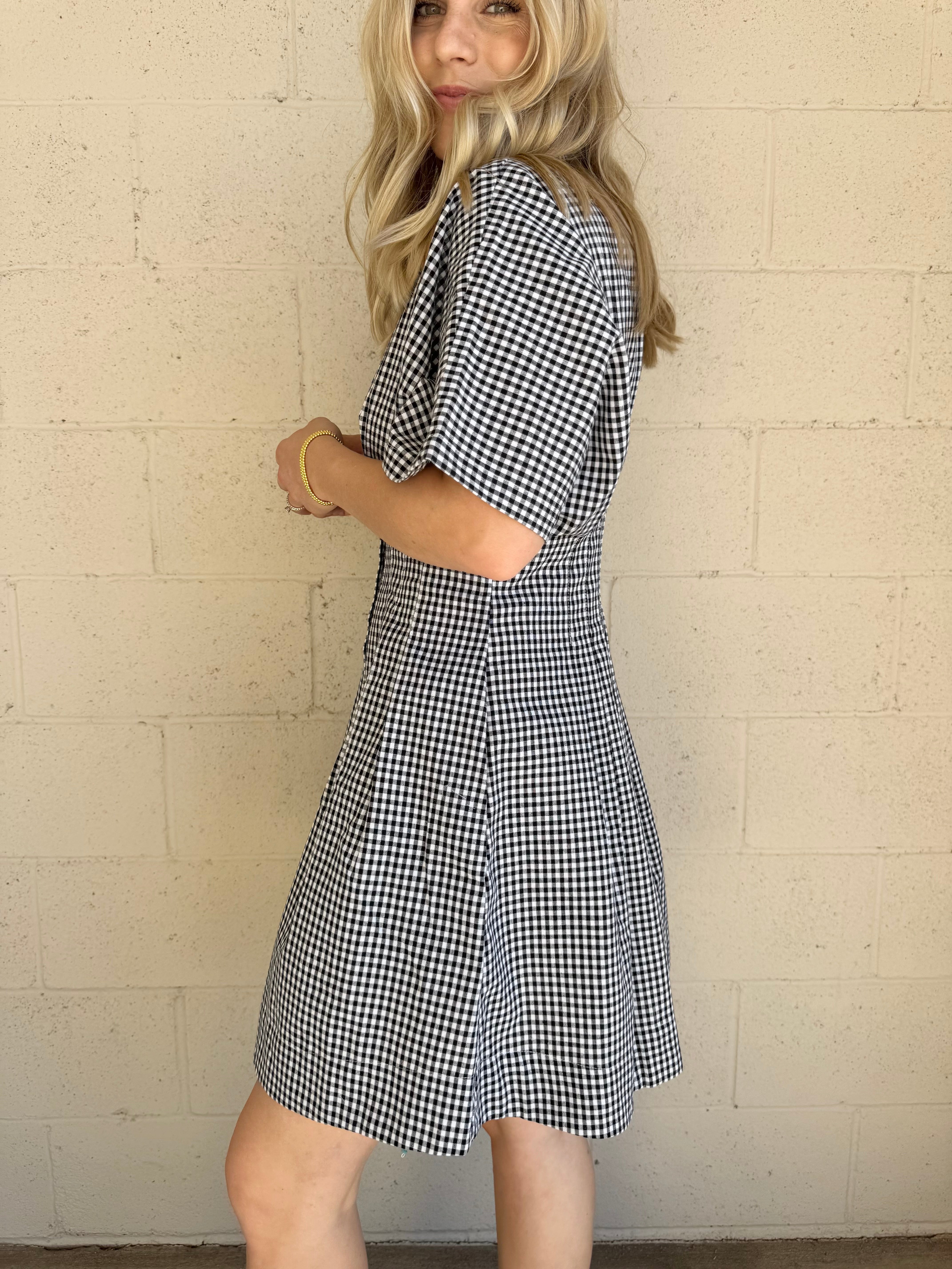 Black Gingham Dress