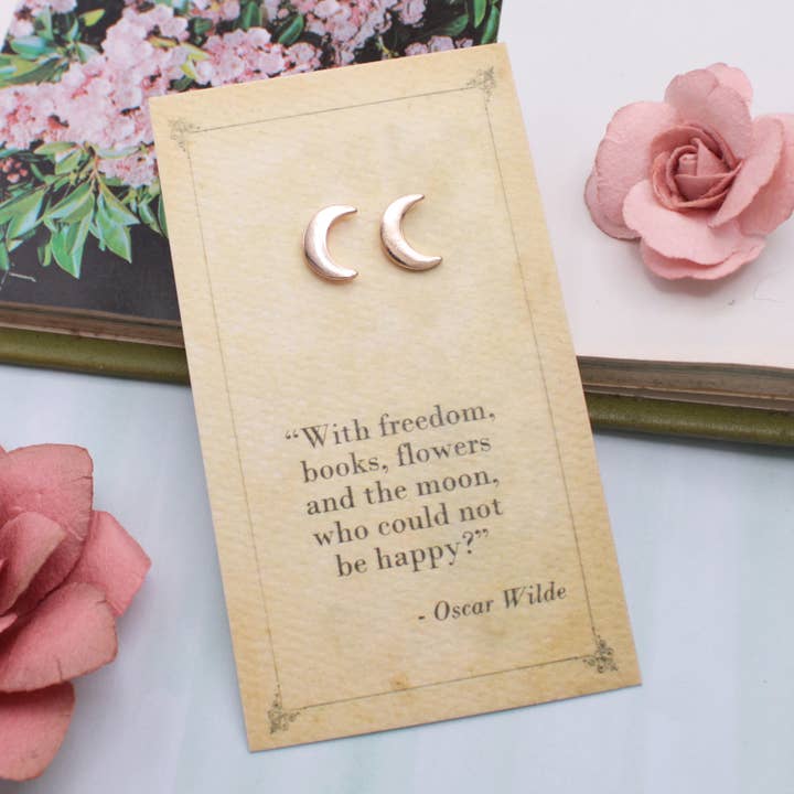 Literary Quote Post Earrings