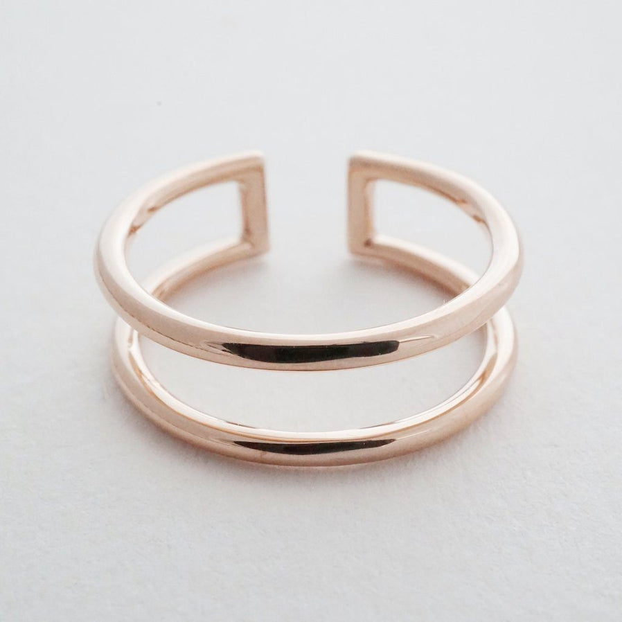 Double Stack Ring | Rose Gold
