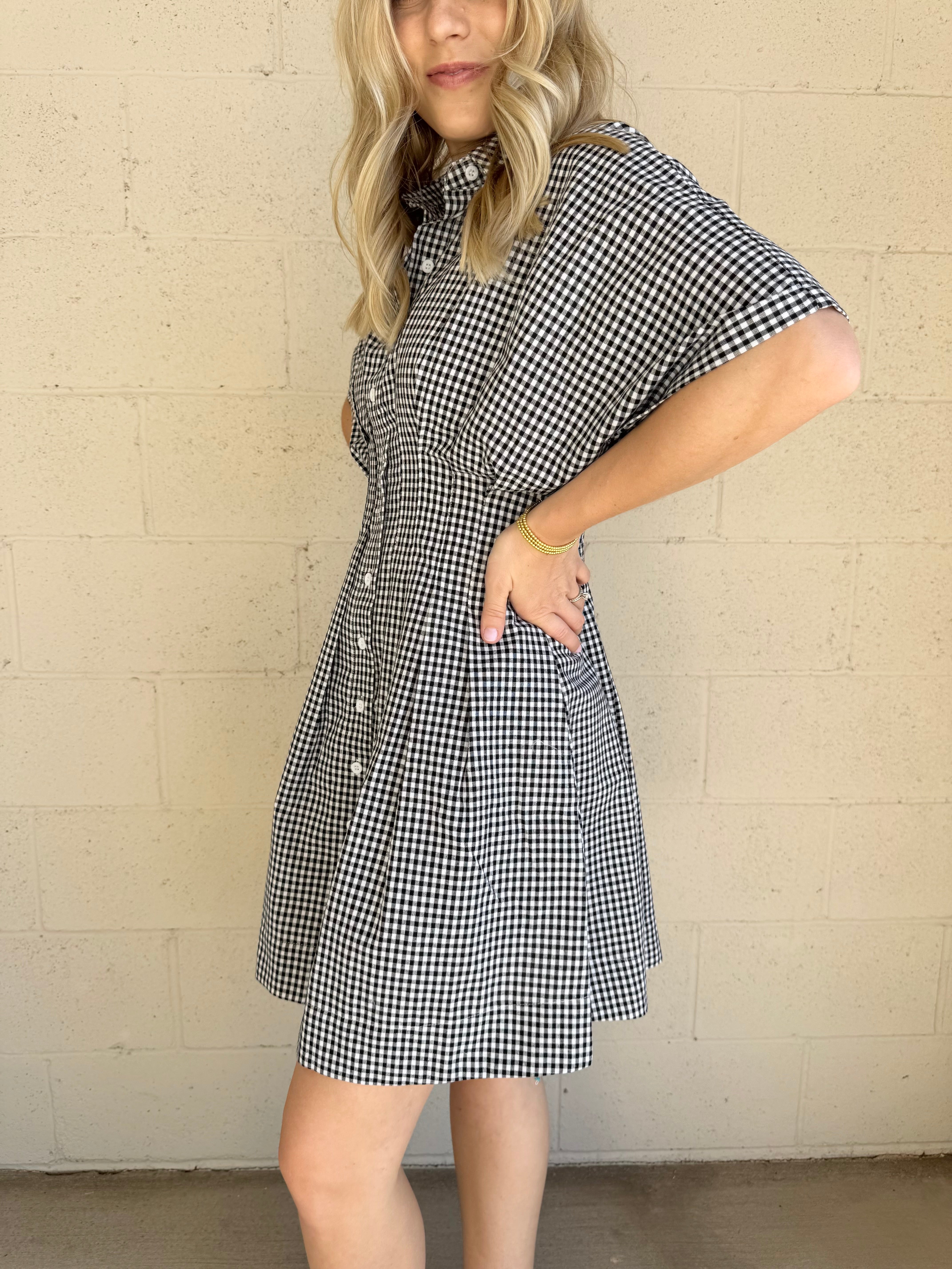 Black Gingham Dress