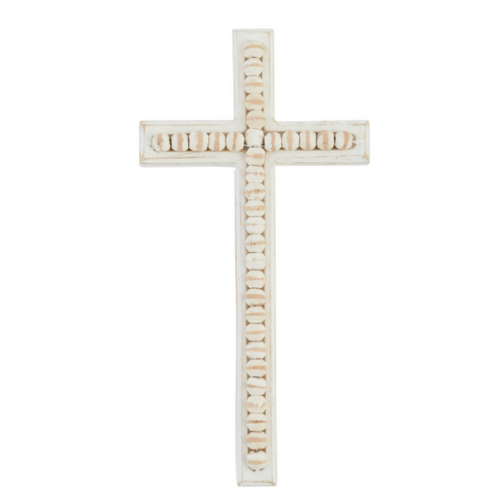 Beaded Wood Cross