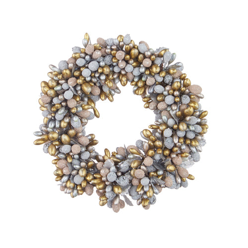 6.5" Beaded Berry Wreath/ Candle Ring