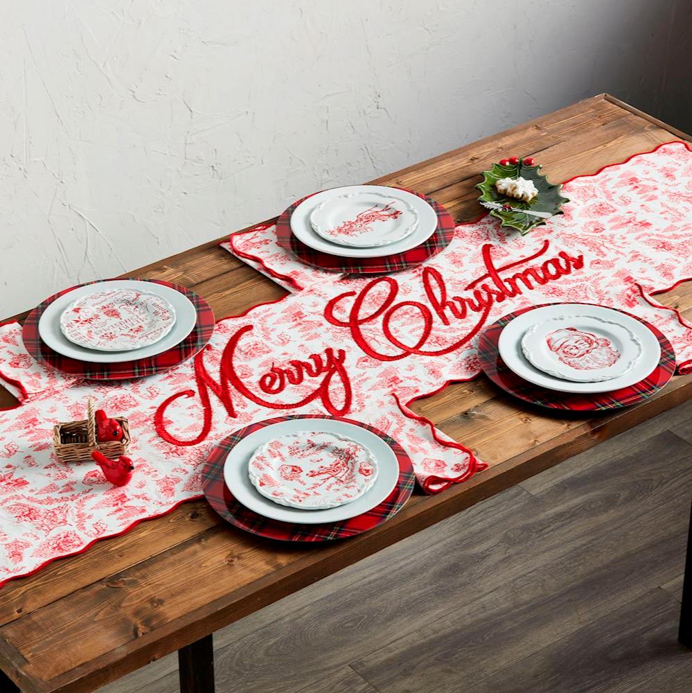 Christmas Toile Dessert Plate