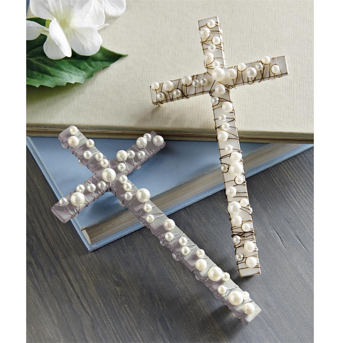 Wooden Pearl Cross
