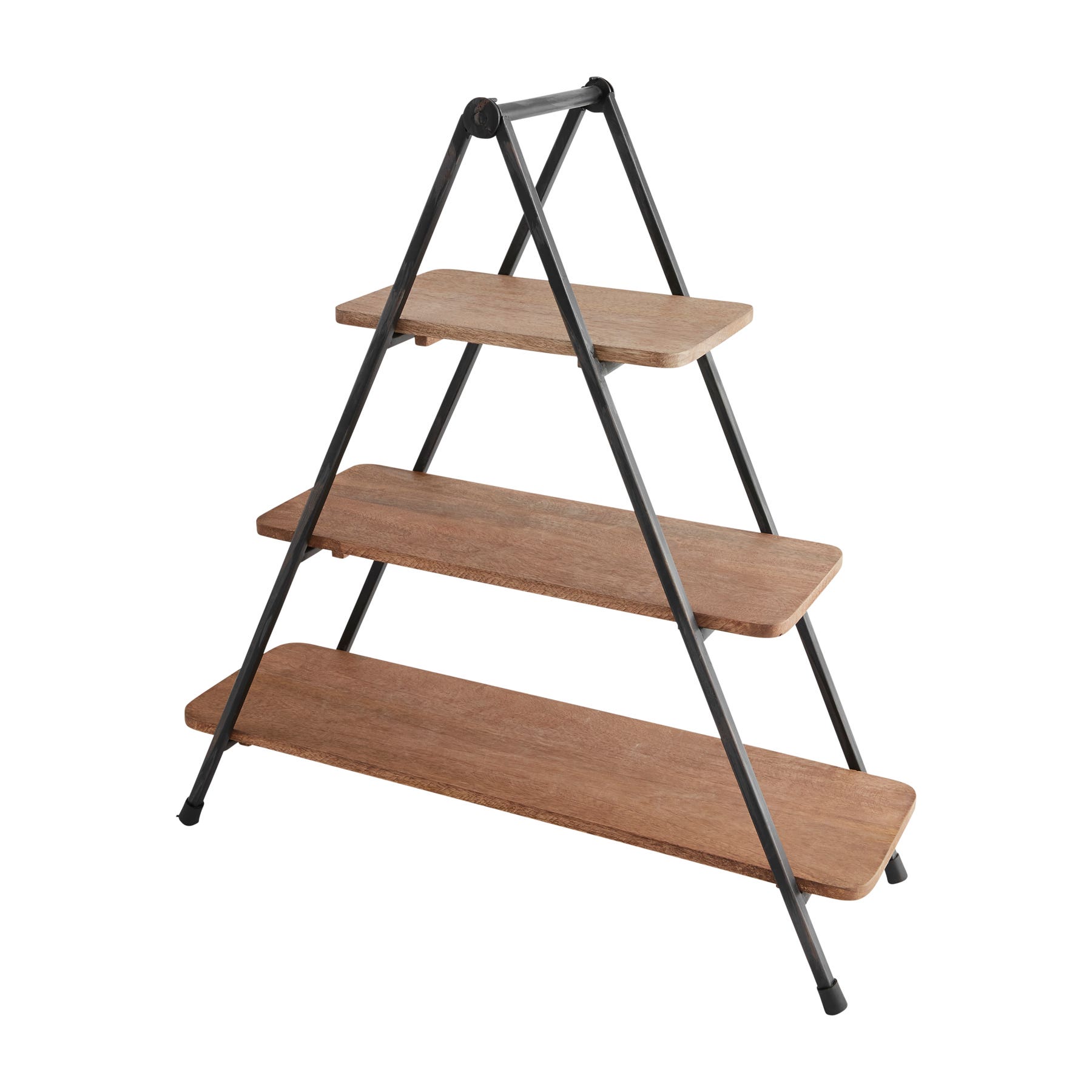 3-Tiered Wood Server Stand