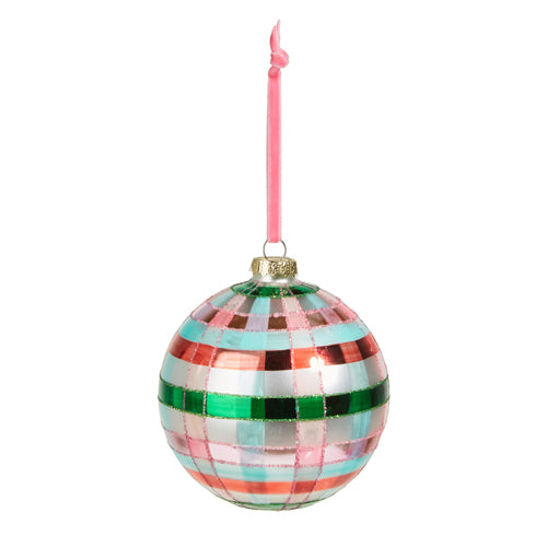 Pink & Green Plaid Ornament