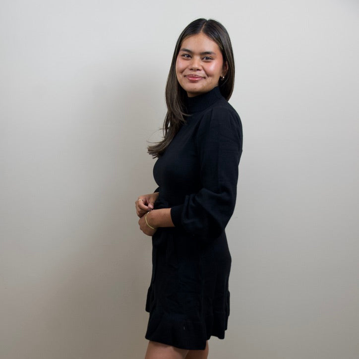 Mock Neck Sweater Dress