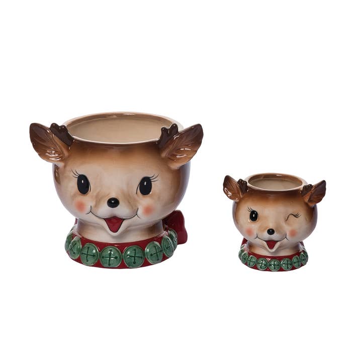 Vintage Reindeer Snack Bowls