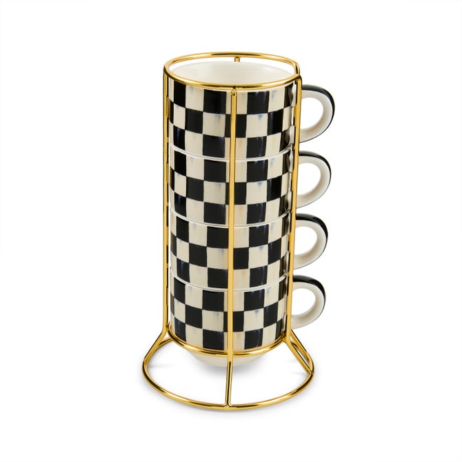 Courtly Check Cappuccino Cup Tower