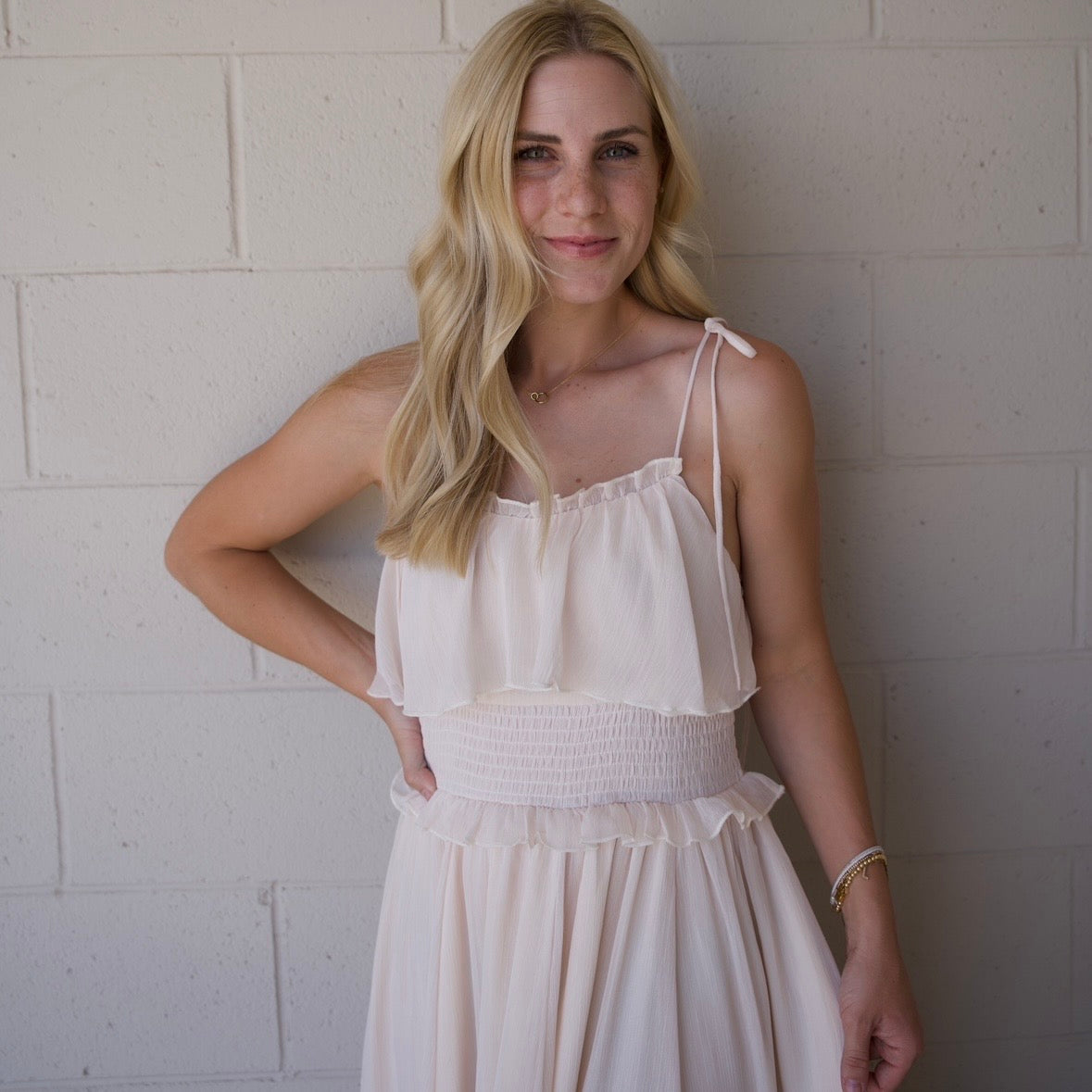 Tiered Chiffon Maxi Dress