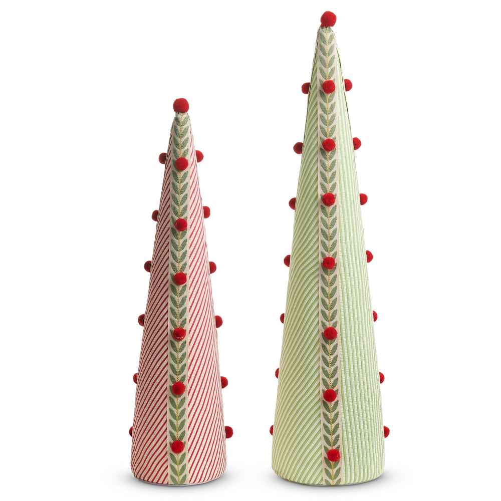 Striped Fabric Christmas Trees