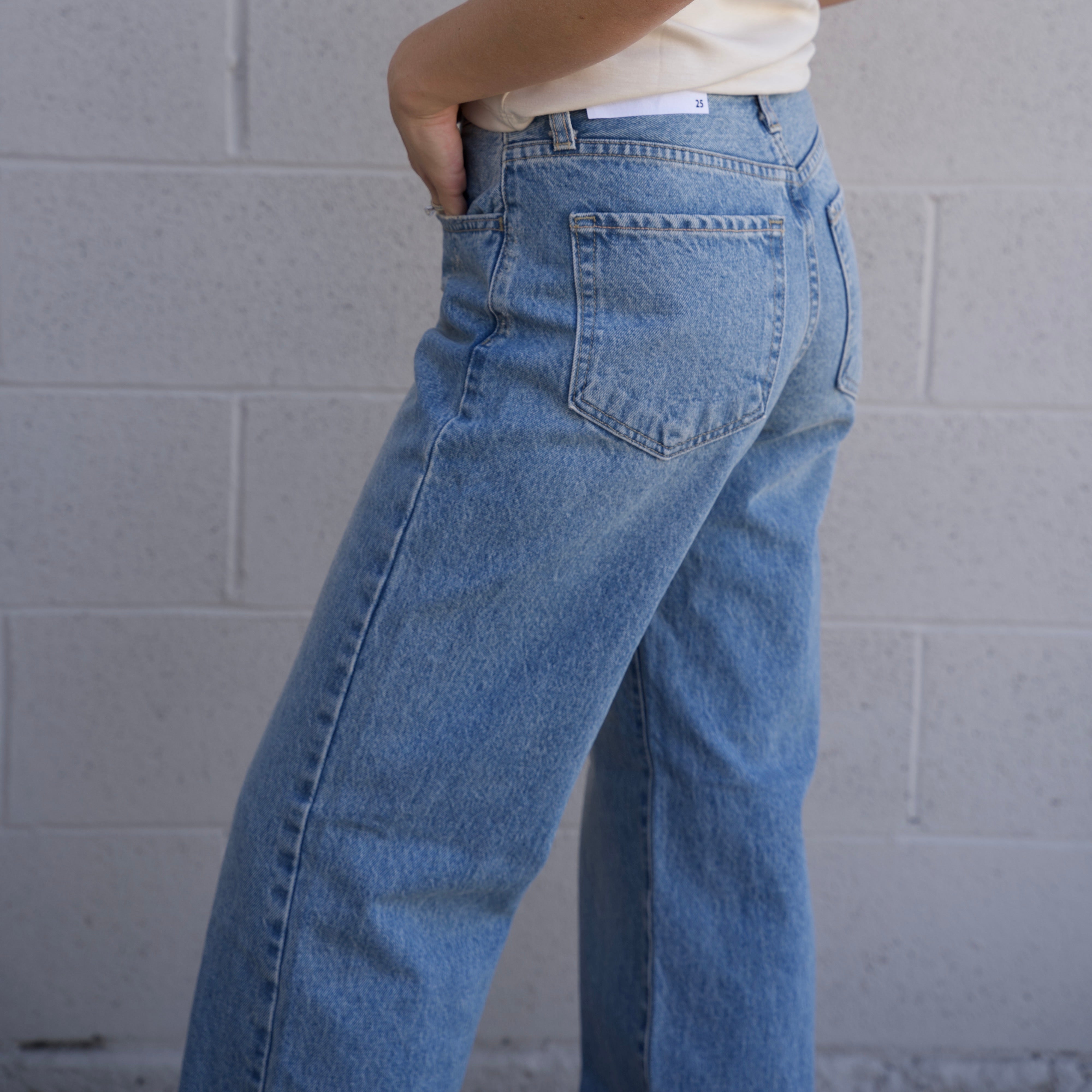 Medium Washed Relaxed Straight Denim