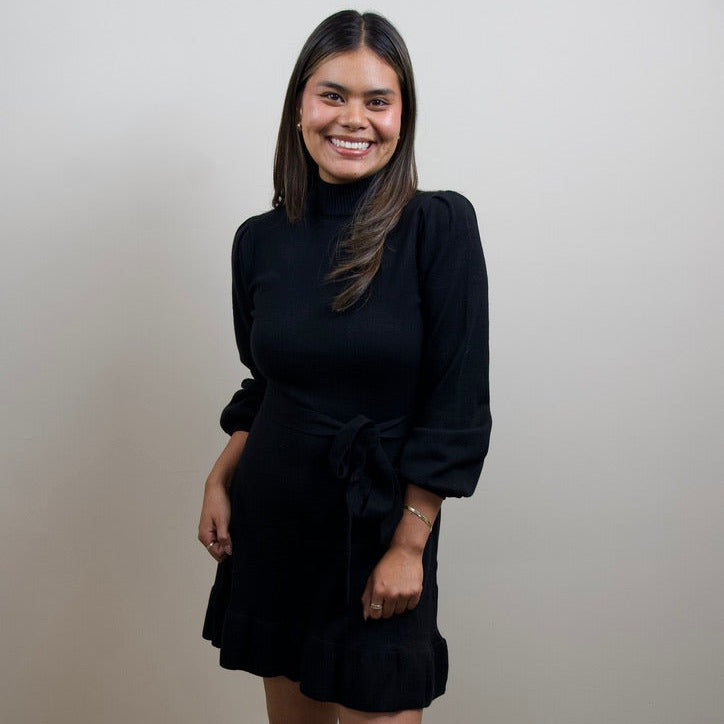 Mock Neck Sweater Dress