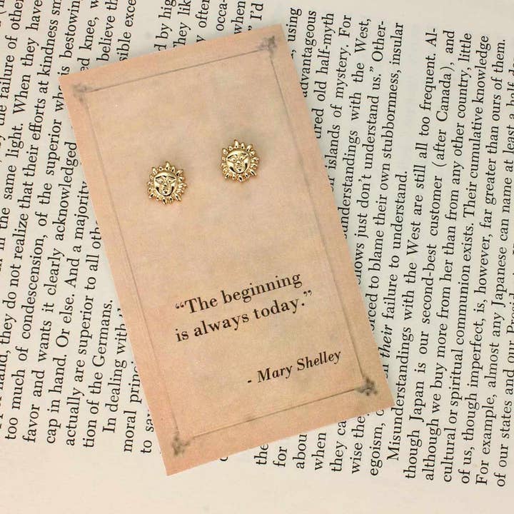 Literary Quote Post Earrings