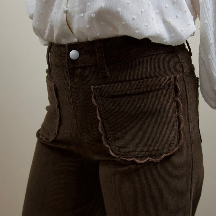 Corduroy Wide-Leg Pants
