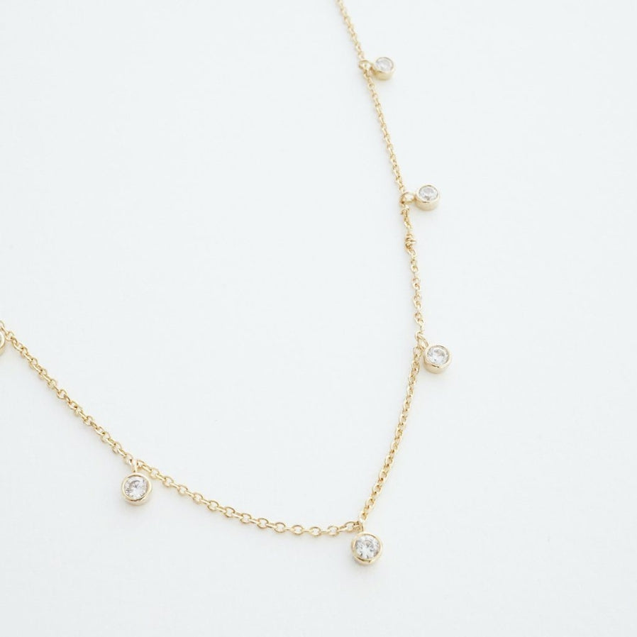 Crystal Stardust Necklace | Gold