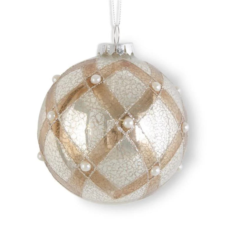 Silver & Copper Mercury Glass Ornament