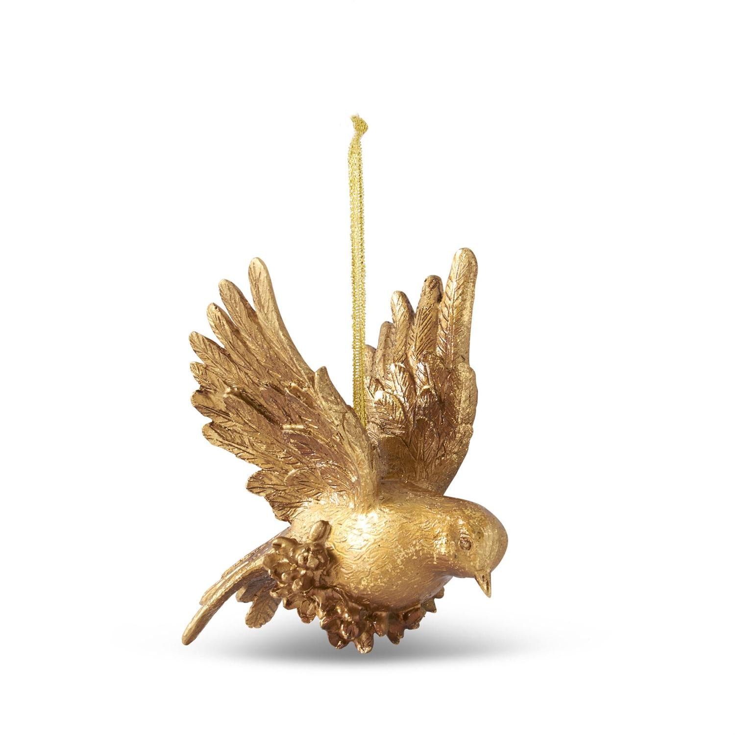 Gold Leaf Bird Ornaments