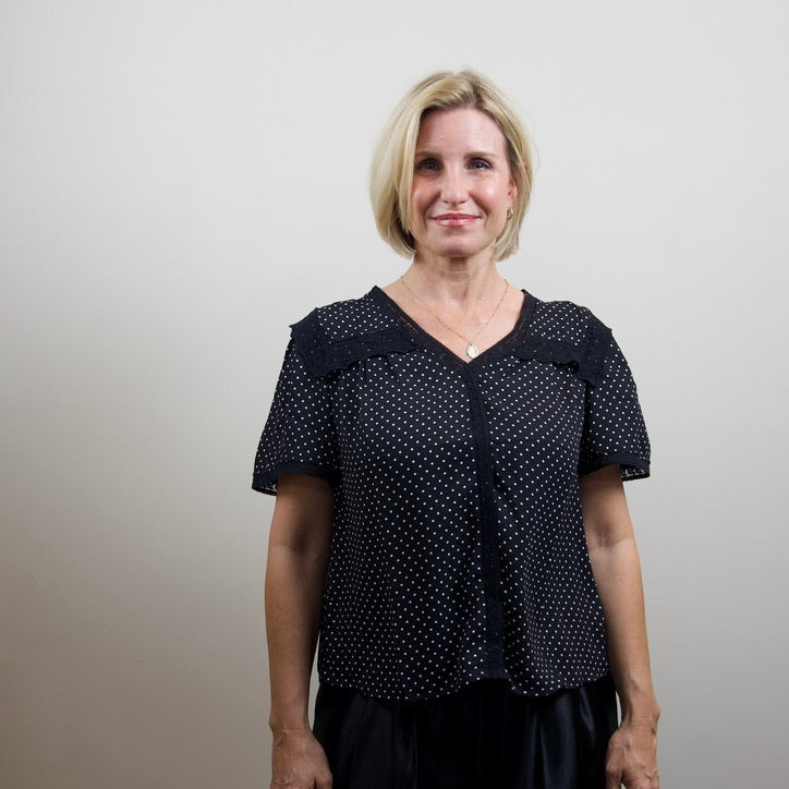 Polka Dot Lace Blouse