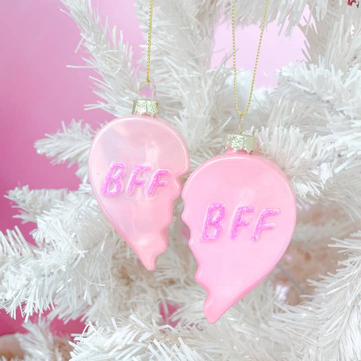 BFF Heart Ornament Set