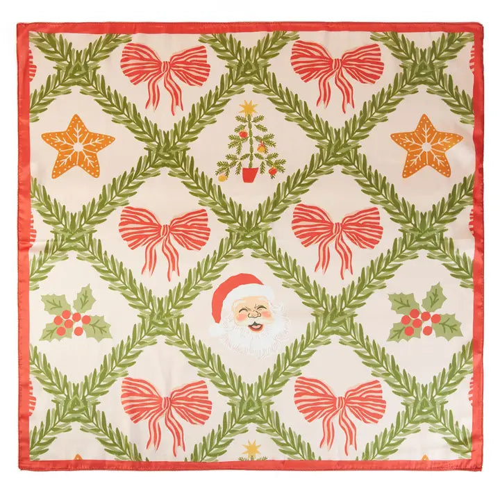 Red Christmas Print Bandana