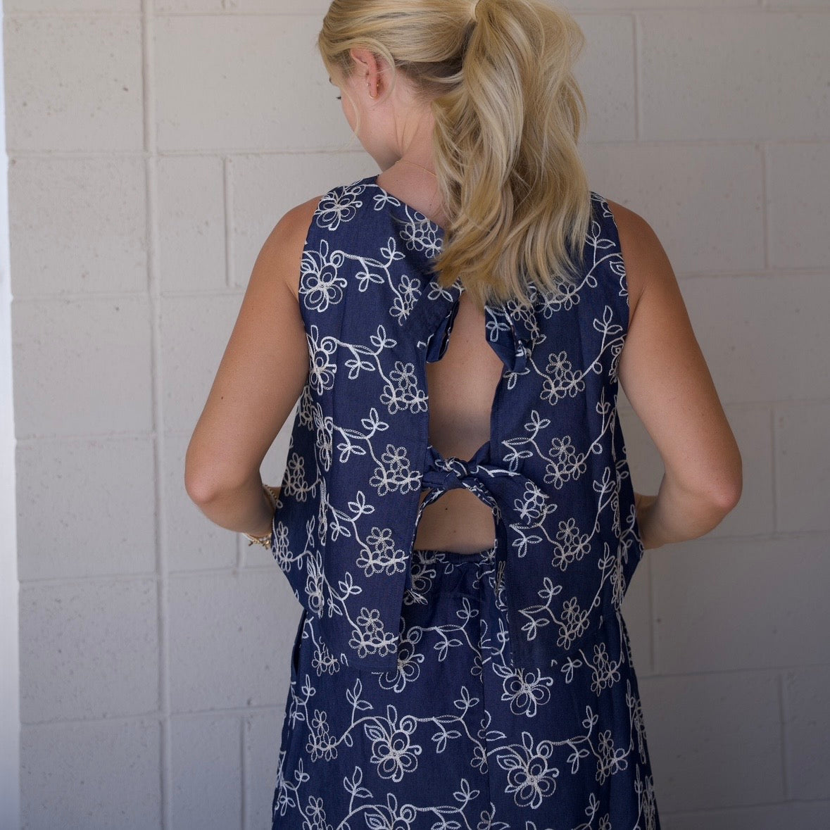 Embroidered Top & Skirt Set